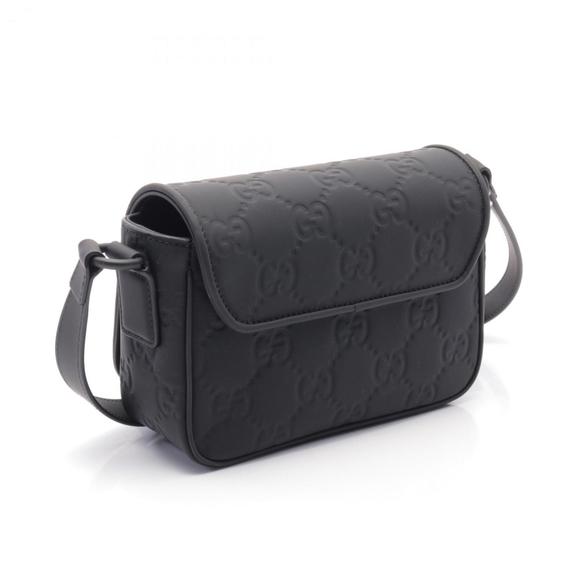 GUCCI GG Rubber Effect Super Shoulder Bag Black 794062AAC0G1000 - Picture 3 of 5